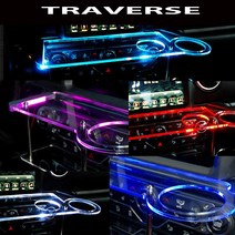 ArtX 쏘렌토 MQ4 USB 5V LED 2단 차량용 무중력테이블 컵홀더 식탁 자동차 선반 핸드폰 거치대 수납용품, 화이트, 제외, 미니-컵홀더 타잎