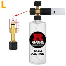 자동차 세차용품 ROUE폼 스노우 폼 건 랜스 노즐 고압 자동차 워셔 액세서리 Elitech Sun Joe Alteco proa, 03 black white