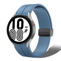 더조은셀러 갤럭시워치4 클래식 호환 시계줄 스트랩 밴드 버클 스포츠 46 44 42 40 mm, 블루