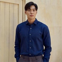 엠보스 3MORE 히든버튼 다운카라 에센셜 셔츠 .AMCL20313