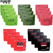 예이니식품 육해공 야전식량 제육비빔밥100g 4개+쇠고기비빔밥100g 4개+불닭비빔밥110g 4개+라면밥 2종 각4개씩 (총20개) 군대전투등산여행캠핑식품