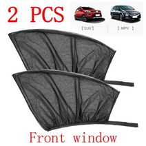 자동차 창문 차양 선 바이저 그늘 삭스 메쉬 절연 패브릭 쉴드 UV 프로텍터 커튼 2pcs, SUV-2pc Front window