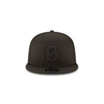 New Era 남성 뉴에라 9피프티 블랙/블랙 MLB 시애틀 매리너스 베이직 스냅백 (11