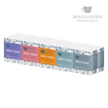 보니타굿즈 미니 포켓티슈 천연펄프 3겹 10매/ 휴대용 여행용, 10개