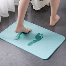 JH굿즈 규조토 물흡수 발매트 (40cm x 30cm) 물먹는 하마보다 좋은 흡수력, 블루