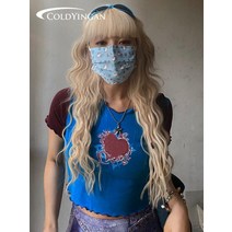 코발트블루셔츠 여성 오버핏 오픈카라 린넨 쉬폰 블라우스 148