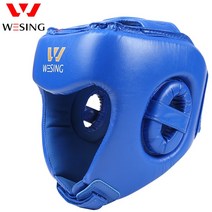 복싱헤드기어 Wesing MMA 무에타이 권투 헬멧 스파링 산다 무술 헤드 기어 킥복싱 훈련 가드 수호자 DDO 복싱 머리 보호, L 56 to 58cm, blue