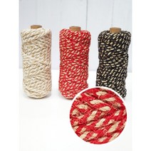 5.0mm 33yard 배색 브레이딩 황마 로프, 3.블랙