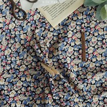 자투리 대폭 실크 주시크 네이비