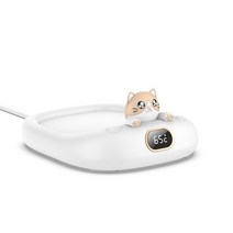 110V-220V 컵 히터 커피 머그잔 워머 전기 핫 플레이트 4 온도 설정 밀크 티 조절 코스터 가열 패드, [02] white