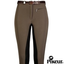 [PIKEUR] Lugana 풀패치 승마바지, 26, 브라운