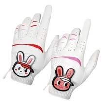 큐티프렌즈 캐릭터 골프장갑 여성 왼손 2장세트, 레드+핑크(왼손MIX)