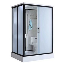 욕실샤워부스 샤워실 시골 호텔 화장실 일체형 펜션, 상세 페이지 참고, 1.2mx1m (옆문) 스쿼트 피트 포함