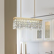 브렌디 일자 크리스탈식탁등 펜던트조명(480 720 1170), 주광색(하얀빛), 480펜던트(18W)