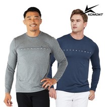 [코몽트] 남성 가로전사 긴팔티셔츠 [종택일]