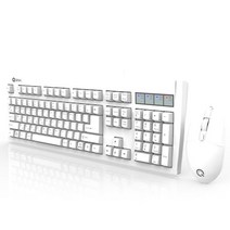 QSENN KM3500 Plus 유선 키보드 마우스 세트, 일반형, 화이트