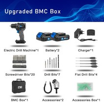 전동프로 20V 전기 브러시 드릴 45NM 무선 드릴 미니 드라이버 전동 공구 수리 드라이버 5pcs 비트 PSBD200, 04 PTET104102ES2_01 미국