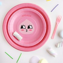 제이벌룬 카카오 프렌즈, 파티접시 18cm 6입 어피치, 1팩