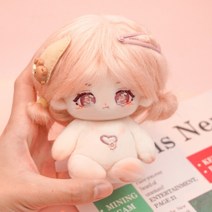 정품 Yingying 10cm 20cm 솜인형 애착인형 사람인형 아기인형 여자아이 인형, 사쿠라 핑크(뼈대포함)