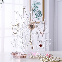 진열대 정리 수납 우리는 Antlers 나무 산호 보석 귀걸이 목걸이 반지 팔찌 쥬얼리 케이스 및 디스플레이 스탠드 트레이 트리 스토리지 선물, [20] T