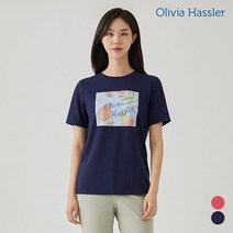 내추럴 프린팅 라운드 티셔츠_OH0FTS901