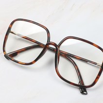 더브릴레 남자 여자 사각 네모 빅사이즈 오버 뿔테 투명 블루라이트 차단 안경