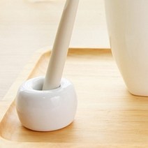돌멩이모양 칫솔 1구 꽂이 스탠드 거치형 4색 택1, 백색