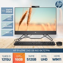 HP 240 ProOne G9 AIO 6K7Z7PA 12세대 i3 -1215U 윈11홈 24인치 올인원 PC, i3-1215U/16GB/SSD512GB/WIN11홈