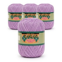 필립섬유 쎄비 실크 인견사 뜨개실 90g x 4p, 843 연보라