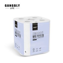 강블리 천연펄프 키친타올 4롤 150매 1팩/2팩/3팩, 4롤 1팩