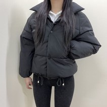 VANANA2 여성 루즈핏 베이직 심플 단추 포켓 패딩 3color