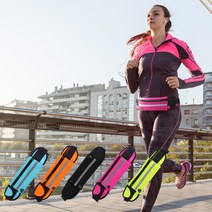 러닝 라이딩 네온컬러 방수가방 허리포켓, 블랙