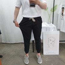 [당일출고]굿데이마이트 스판 밴딩 9부 조거팬츠 조거바지