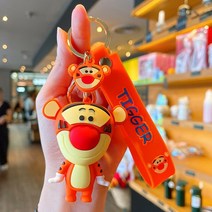 무선 게이밍 버티컬 손목 편한 마우스 애니메이션 스티치 그림 키 체인 kawaii minnie donald duck piglet keychain for boys girls 가방, 라이트 레드