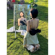 거울 입간판 바닥 스탠딩 가게 카페 상점 간판 포토 미러 홍보, 흰색 프레임 30x70cm