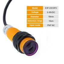 E3F-DS30C4 근접 스위치 광전 센서 NPN PNP DC5-36V 30cm 감지 범위 조정 E3F-DS30P1/P2/C2/Y1, [07] E3F-DS10 P2, 한개옵션1