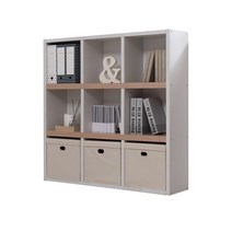 뉴프렌즈 1200 3단 책장(화이트 콤비), 오크콤비