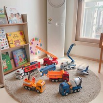 시티토이 레커트럭 노랑 파랑 더블덱트럭 덤프트럭 사다리차 레미콘트럭 119소방차 버스 비행기 포크레인, 01.사다리차