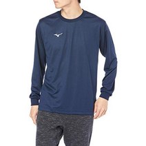 [미즈노] [Amazon 모델 있음] 트레이닝웨어 긴소매 T셔츠 네비드라이 흡한속건 이너 속옷 20년 신모델 드레스 네이비×라이트 그레이(Amazon 컬러) XL