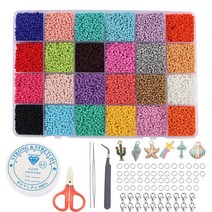 1 박스 씨앗 비즈 키트 편지 작은 공예 쥬얼리 세트 DIY 팔찌 목걸이 페르시 도구 도매, 20 Bead set 21