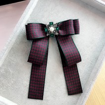 빈티지 헝겊 나비 넥타이 격자 무늬 블랙 화이트 브로치 크리스탈 라인 석 학교 유니폼 셔츠 칼라 핀 남성 여성 액세서리, 8