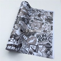 수전사필름 카본 수전사 필름 jdm udm 스티커 폭탄 car wraps foil, jdm 블랙, 152x50cm