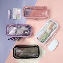 아이코닉 루시드 펜파우치 [필통 학생 투명 펜슬케이스 펜슬포켓 펜케이스 펜포켓 메이크업파우치], 04 Lavender Pearl