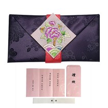 지극정성 손수 목단수예단보 현금예단봉투 1매, 진보라 예단(신부님이 신랑댁으로)