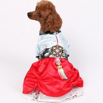 코코파파 애견용 황진이 한복, 레드
