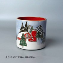 크리에이티브 세라믹 수저통 공구통 핸드페인팅 붓펜통 대용량 테이블 수납함 심플 스타일, 라이트블루왕눈통스몰/밑단구멍없음, 두 개