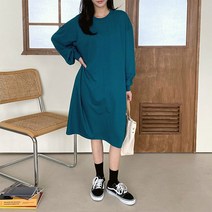 세라제이 루즈핏 꾸안꾸 뒷트임 박시 원피스