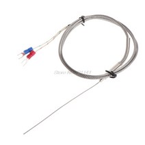 K 형 써모 커플 프로브 1mm x 100mm 2 선식 온도 센서 2 단자 1m 써모