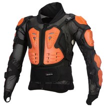 바이크자켓 보호복 무릎보호대 오토바이보호구 오프로드 오토바이 갑옷 의류 통기성 비산 방지 바지 가슴 보호기 다시 갑옷 싸움 보호기 기사 보호기, 아머 탑 / 블랙 오렌지 싱글 레이어 통기성 메쉬