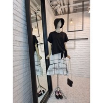 [반다리] 언발기장 티셔츠 레이어드 미디원피스